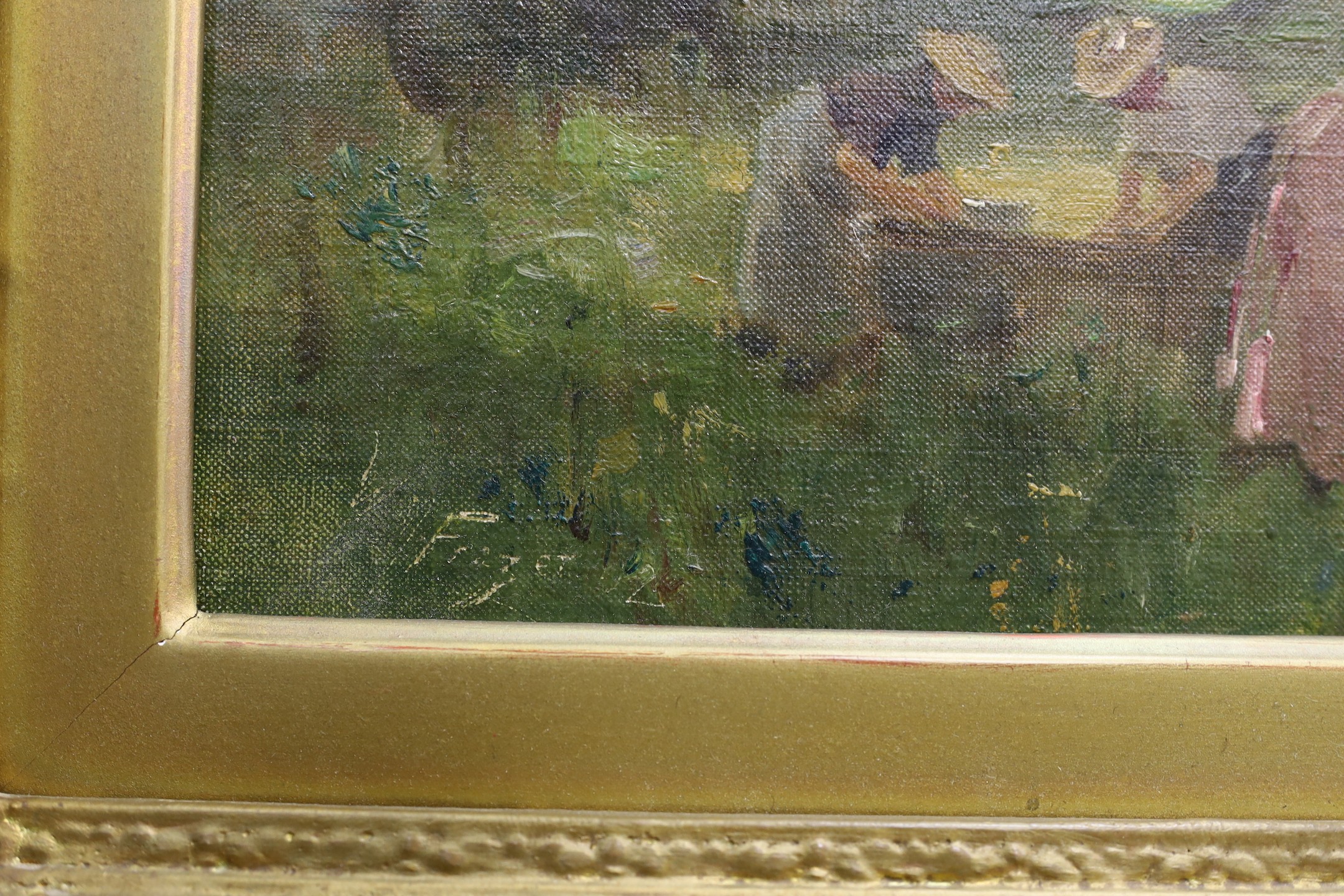 William Miller Frazer RSA (1864-1961), oil on board, ‘Washing Day, Struan’, signed, 25 x 34cm